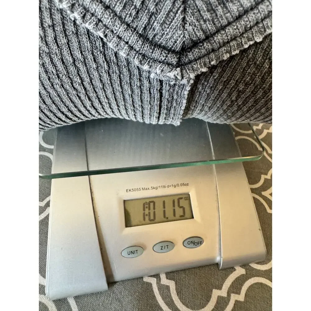 AERIE Gray Wonder Textured V-Neck Pullover Sweatshirt Size XS Oversized Women’s
